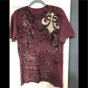 Affliction Shirts - Affliction designer maroon M pullover shirt Affliction Shirts - Affliction designer maroon M pullover shirt